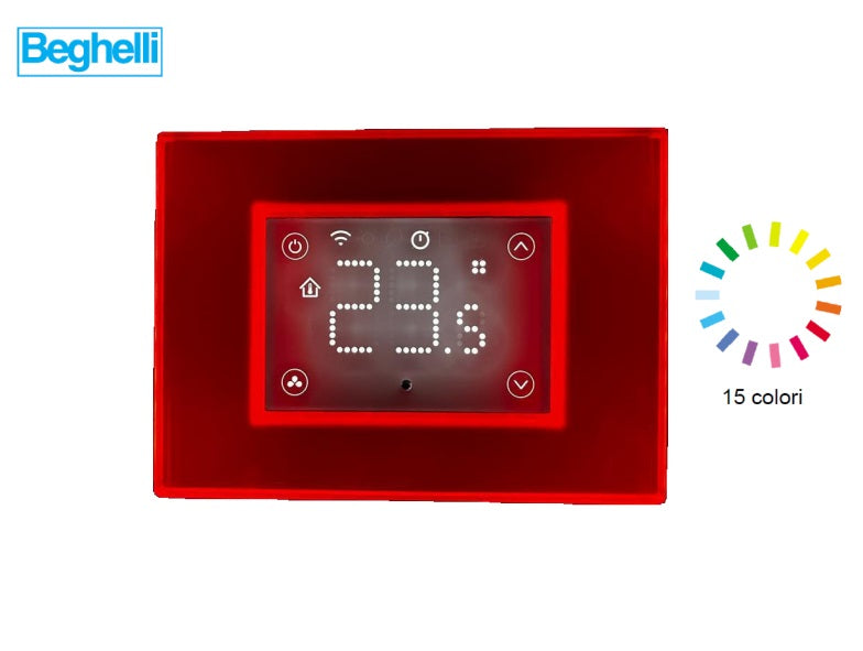 Termostato Beghelli Touch con Display e Placca Luminosa 60047