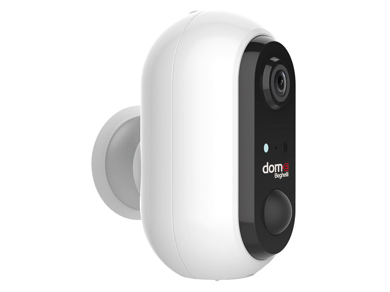 Telecamera Videocamera Da Esterno Beghelli DOM-E Wi-Fi Full HD con Batterie Ricaricabili Impermeabile cod. 60022