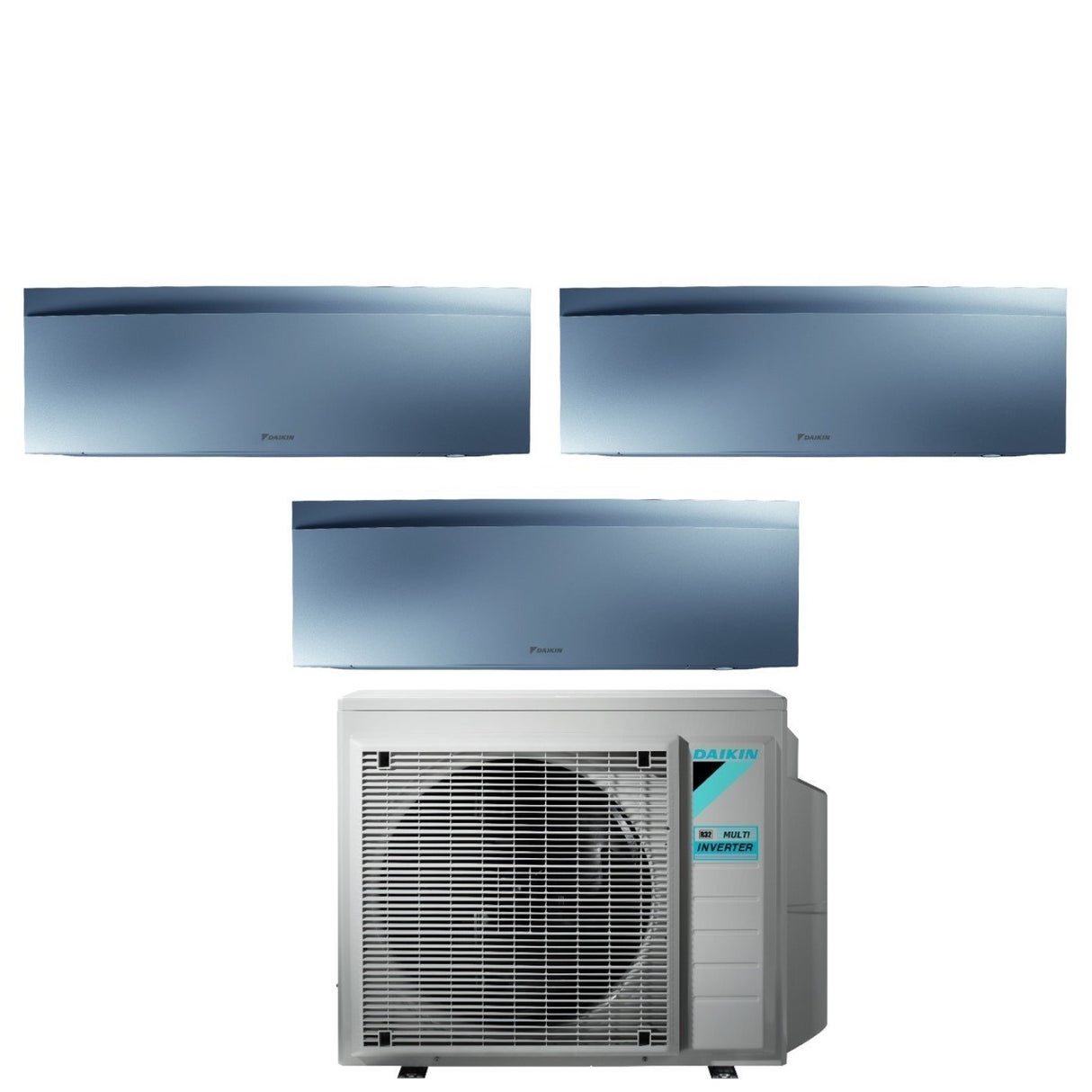 Airco Daikin Bluevolution Trial Split Inverter-serie EMURA SILVER III 9+12+18 met 3MXM68N R-32 geïntegreerde Wi-Fi 9000+12000+18000 Zilverkleur - Italiaanse garantie.