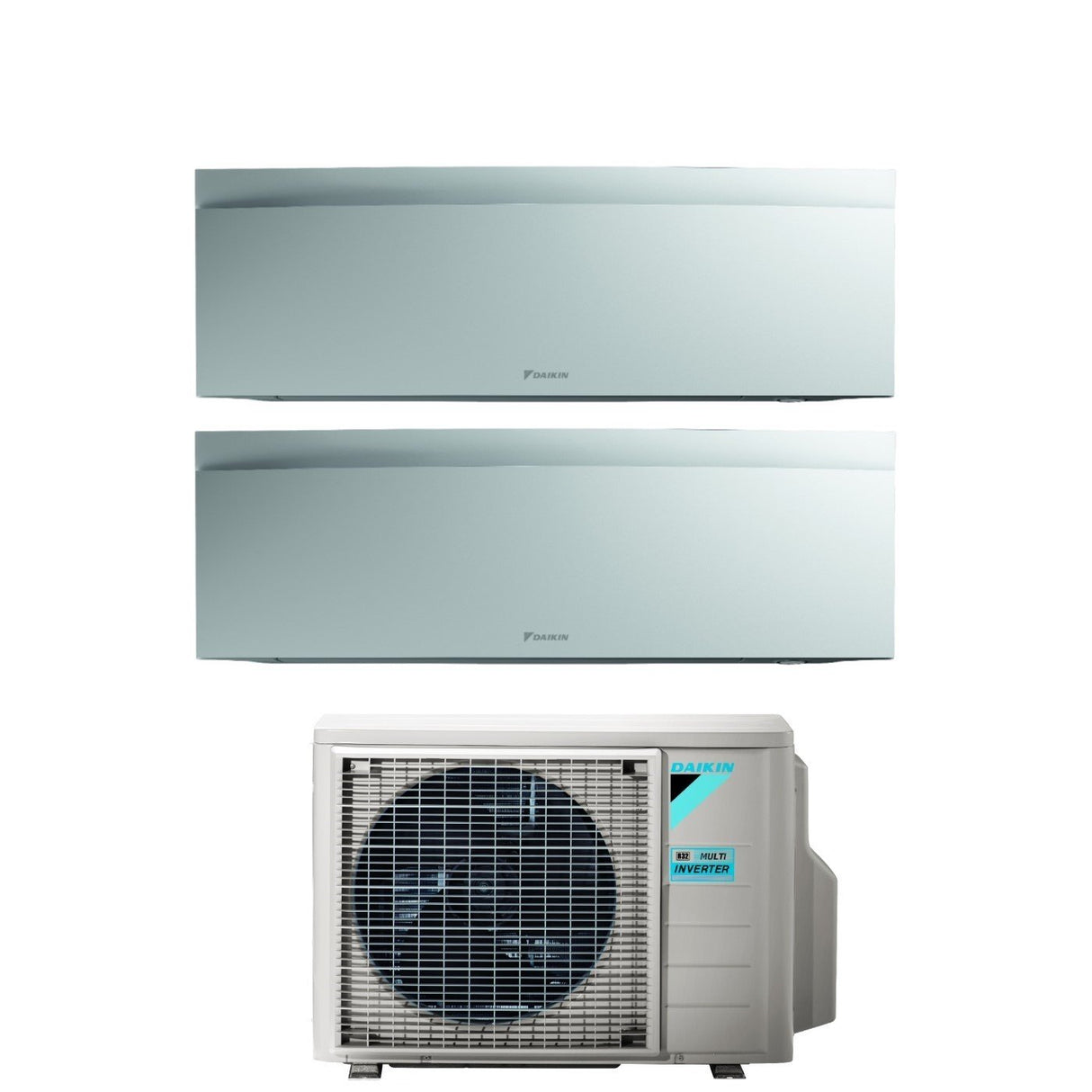 Airconditioner Daikin Bluevolution Dual Split Inverter serie EMURA WHITE III 7+15 met 2MXM50A R-32 geïntegreerde Wi-Fi 7000+15000 Witte Matte Kleur Italiaanse Garantie