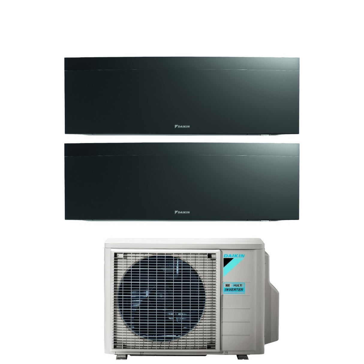 Airconditioner Daikin Bluevolution Dual Split Inverter serie EMURA BLACK III 9+9 met 2MXM40A R-32 Ingebouwde Wi-Fi 9000+9000 Zwart Kleur Italiaanse Garantie