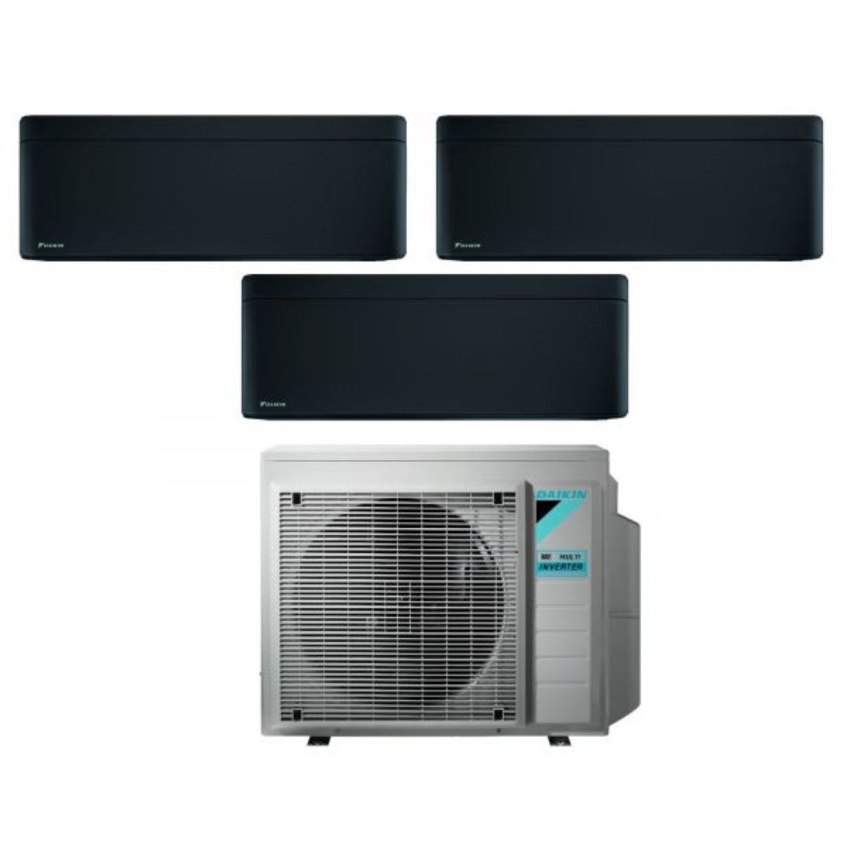 Airconditioner Daikin Bluevolution Trial Split Inverter serie STYLISH TOTAL BLACK 9+9+9 met 3MXM68N R-32 Geïntegreerde Wi-Fi 9000+9000+9000 Zwart Kleur - Italiaanse Garantie