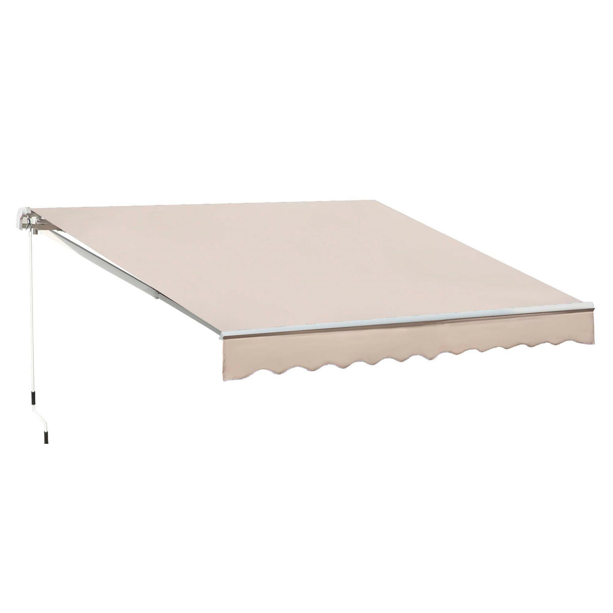 Easycomfort Zonnescherm met Arm en Slinger voor Buiten, Metaal en Polyester, 3x2.5m Beige