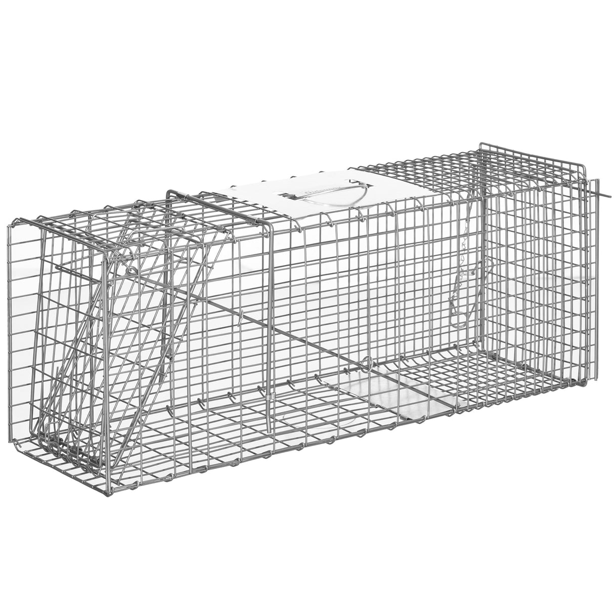 Easycomfort Kooi Val voor Levende Dieren Opvouwbaar van Staal, 81x26x34.5cm, Zilver