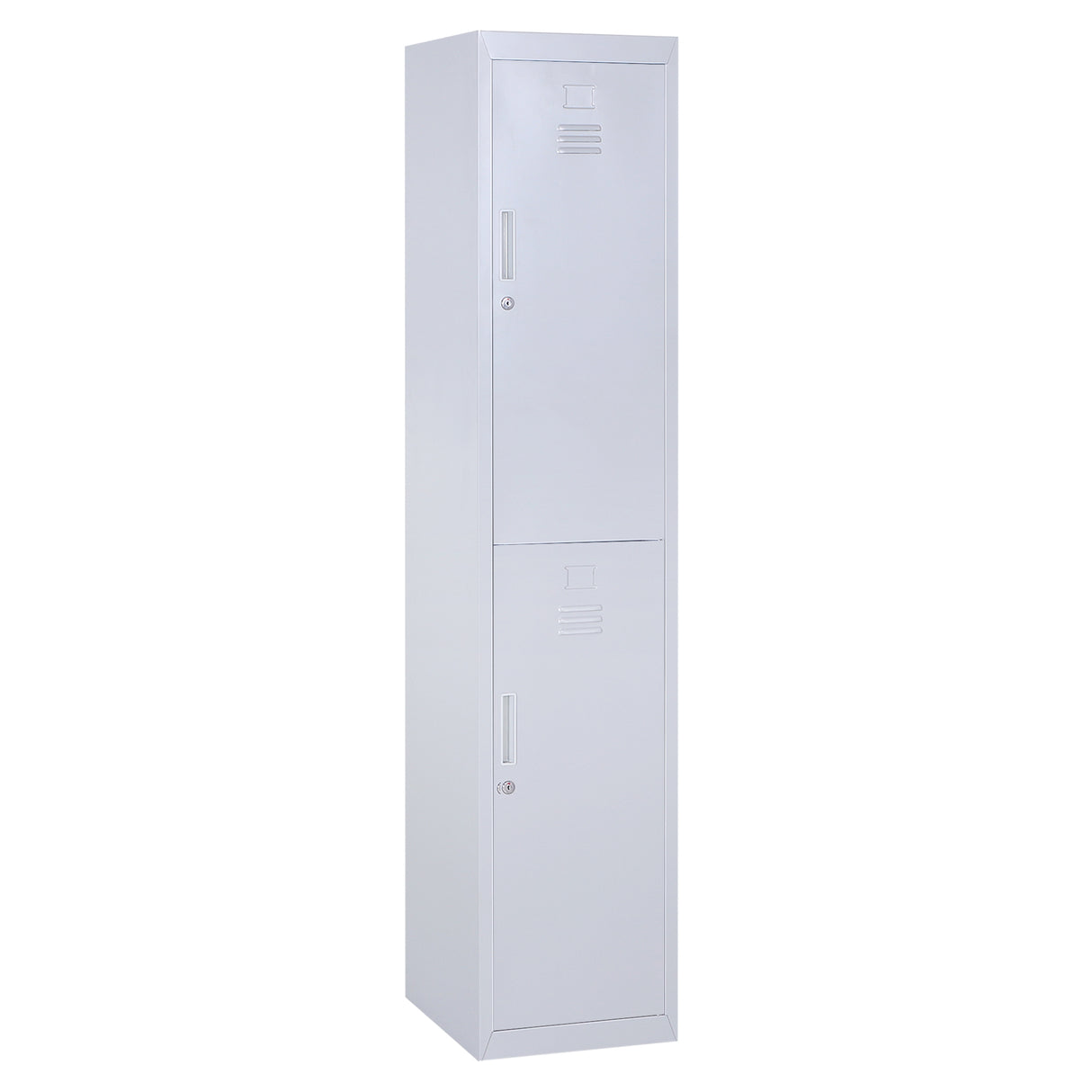 Easycomfort Kast 4 Planken 2 Deuren Veiligheidssluiting Kantoor Garage Werkplaats Koudgewalst Staal 38x46x180cm Grijs