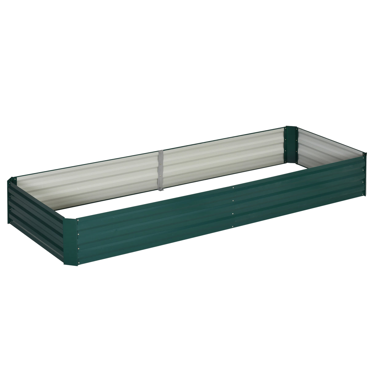 Easycomfort Verhoogd Metalen Tuinbed voor Buiten, Plantenbak voor Bloemen en Kruiden, 241x90,5x30cm