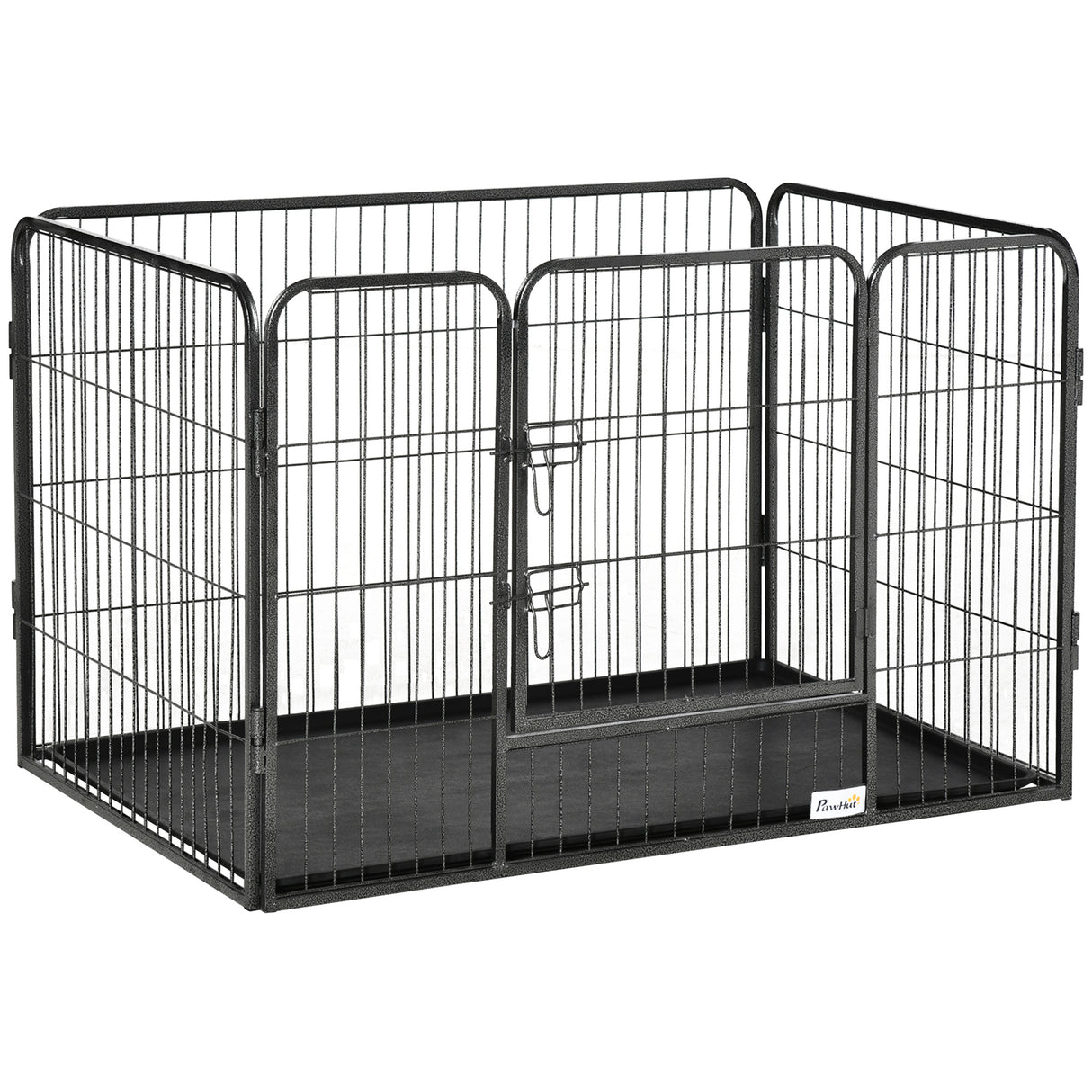 Easycomfort Box voor Honden van Metaal met Deur en Lade aan de onderkant, 109x74x71cm, Grijs