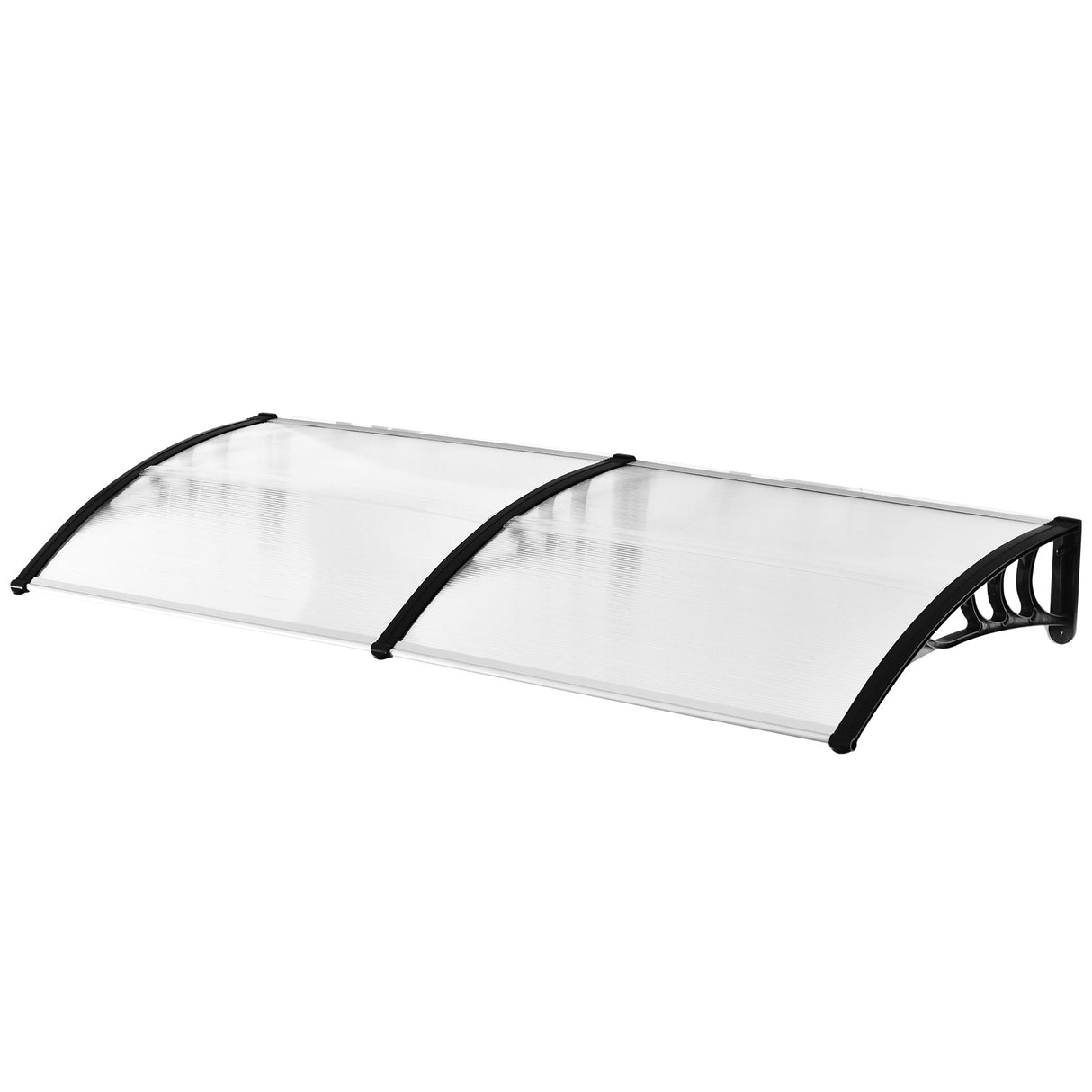 Easycomfort Luifel Overkapping voor Buiten 195x75cm van Polycarbonaat en Aluminium voor Balkon Ramen en Deuren, Wit