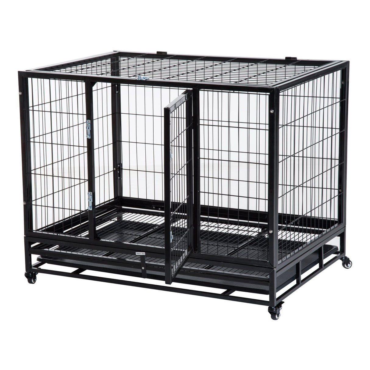 Easycomfort Kooi Box voor Puppys Binnen Buiten met Wielen 92×62×75cm
