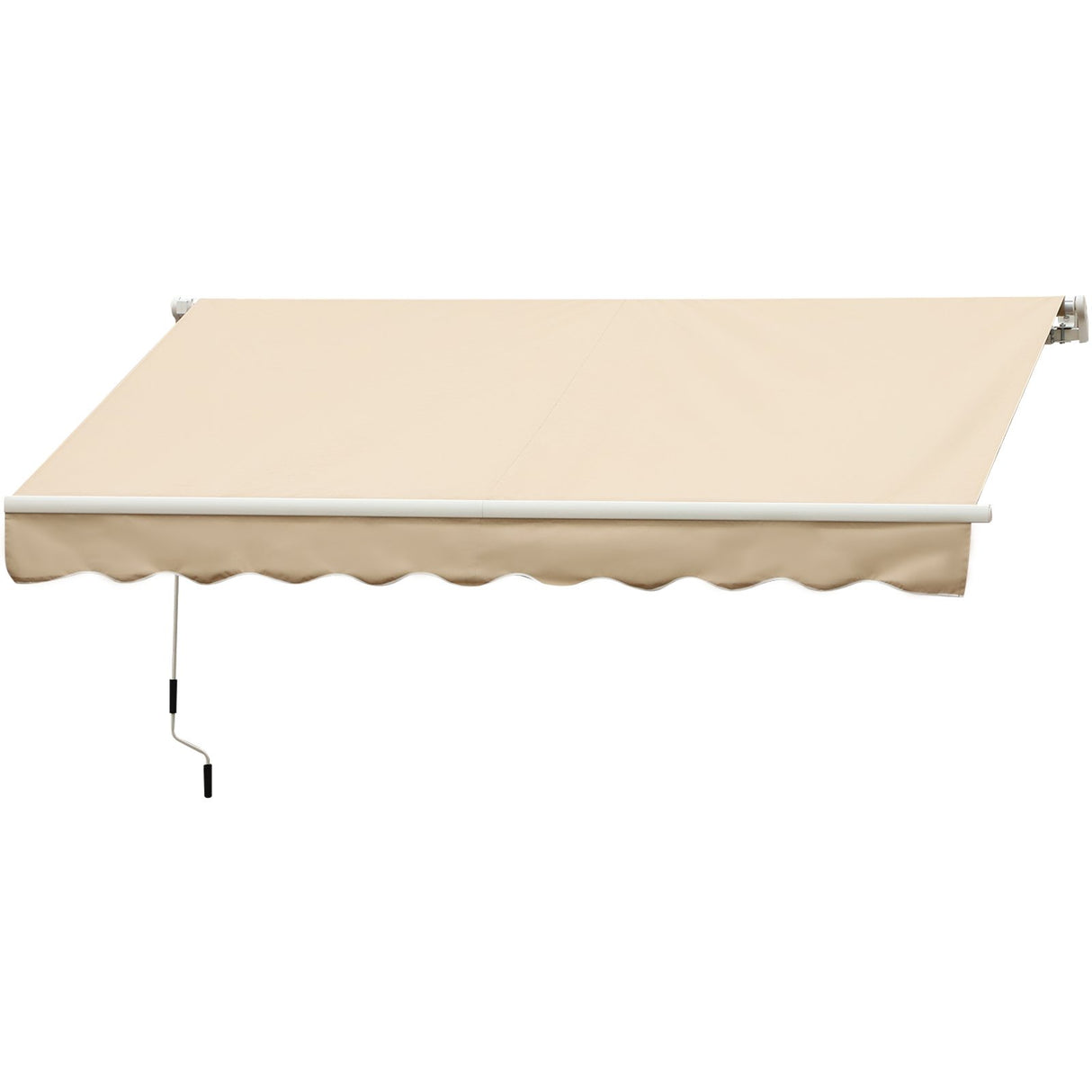Easycomfort Zonnescherm met valarm en zwengel, van aluminium en polyester, 3x2.5m, Beige