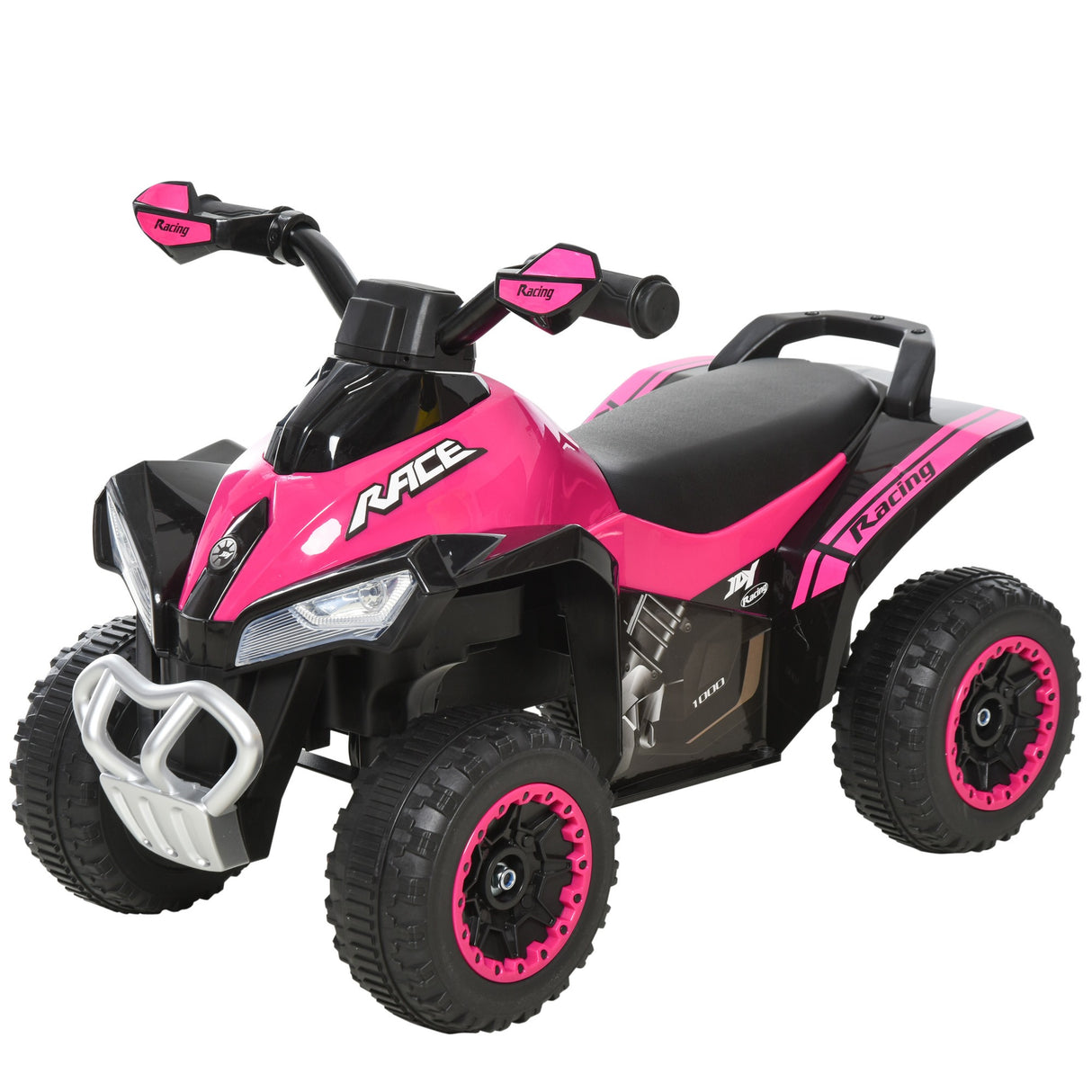 Easycomfort Quad Speelgoed voor Kinderen om op te Rijden met Licht en Geluid, Duwvoortbeweging Aanbevolen Leeftijd 18-36 Maanden, Roze, 67,5x38x44cm