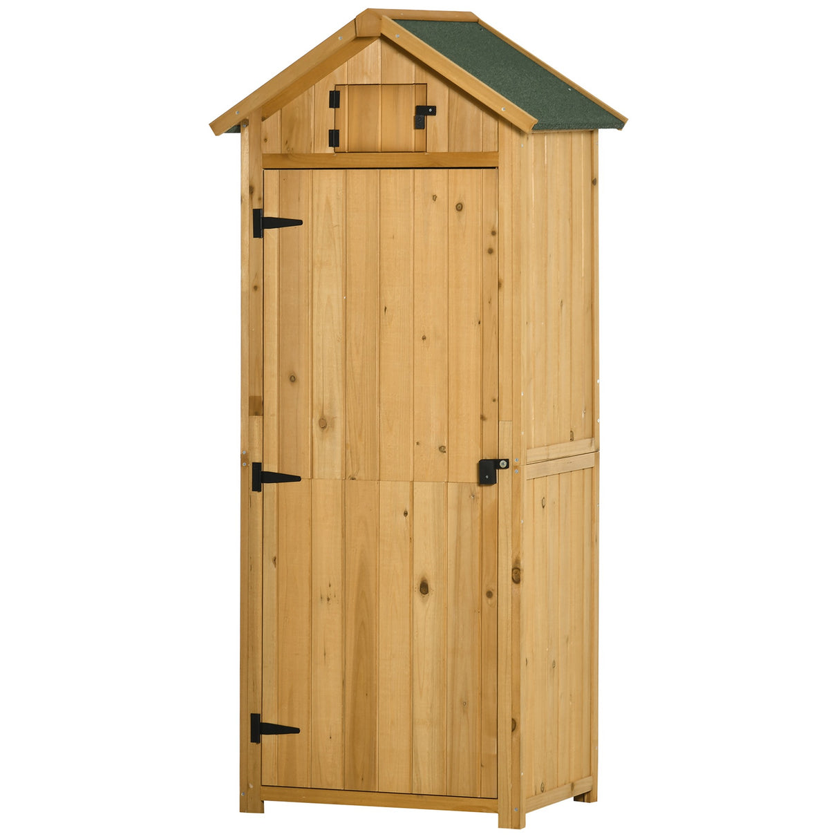Easycomfort Tuinhuisje voor Tuingereedschap van Hout Waterdicht, 77x54.2x179cm - Geel