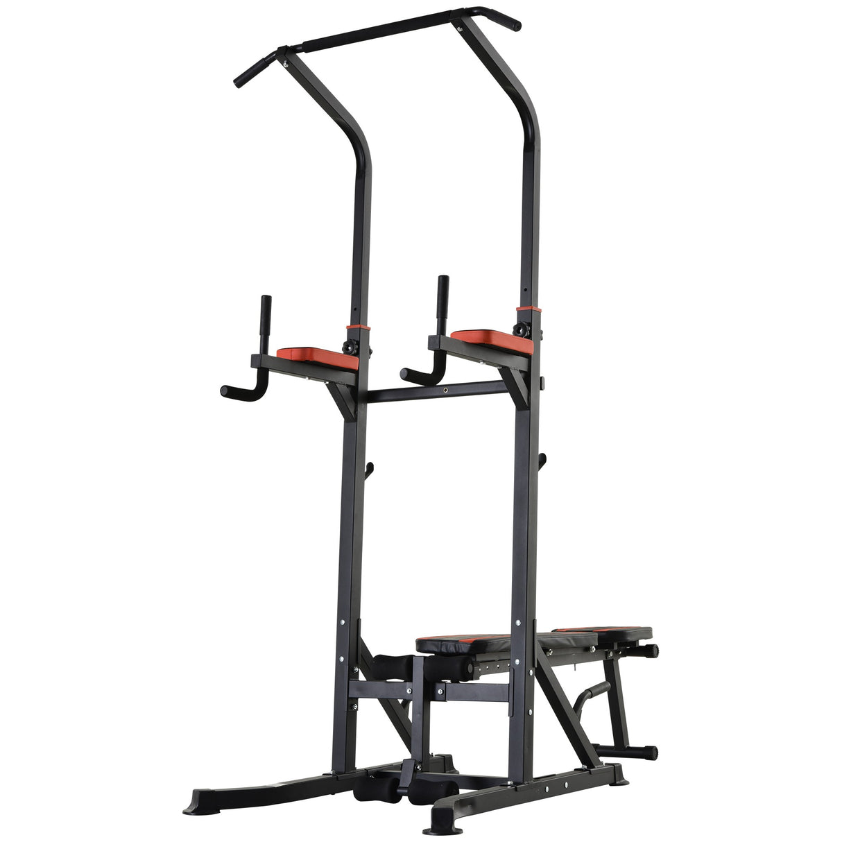 Easycomfort Opvouwbare en Multifunctionele Fitnessstation van Staal met Pull-up Bar en Roman Chair, 92 x 178 x 200-236cm