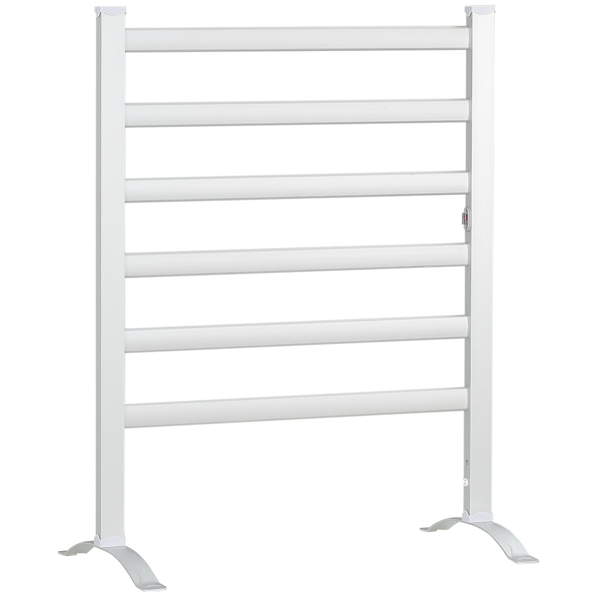 EasyComfort Elektrische Handdoekradiator van 140W met 6 Staven en Temperatuur 45°C-55°C, van Aluminium, 69x36x90 cm, Zilver