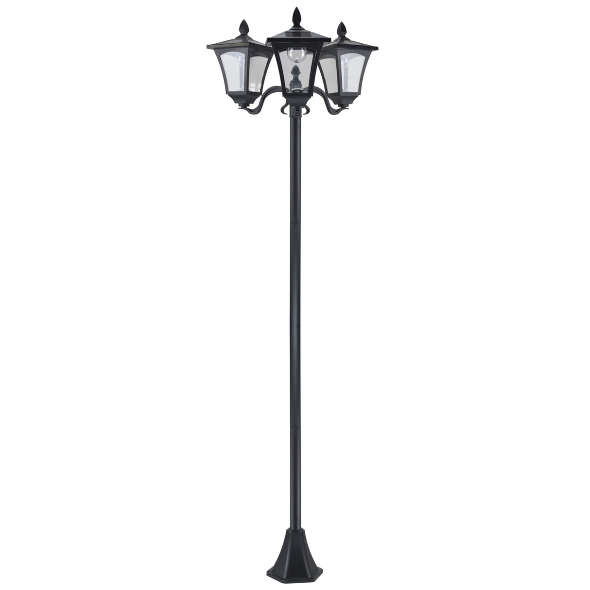 Easycomfort Solar Tuinlamp 3 LED Buiten Staande Lamp Klassiek IP44 51.5×47×182.5cm