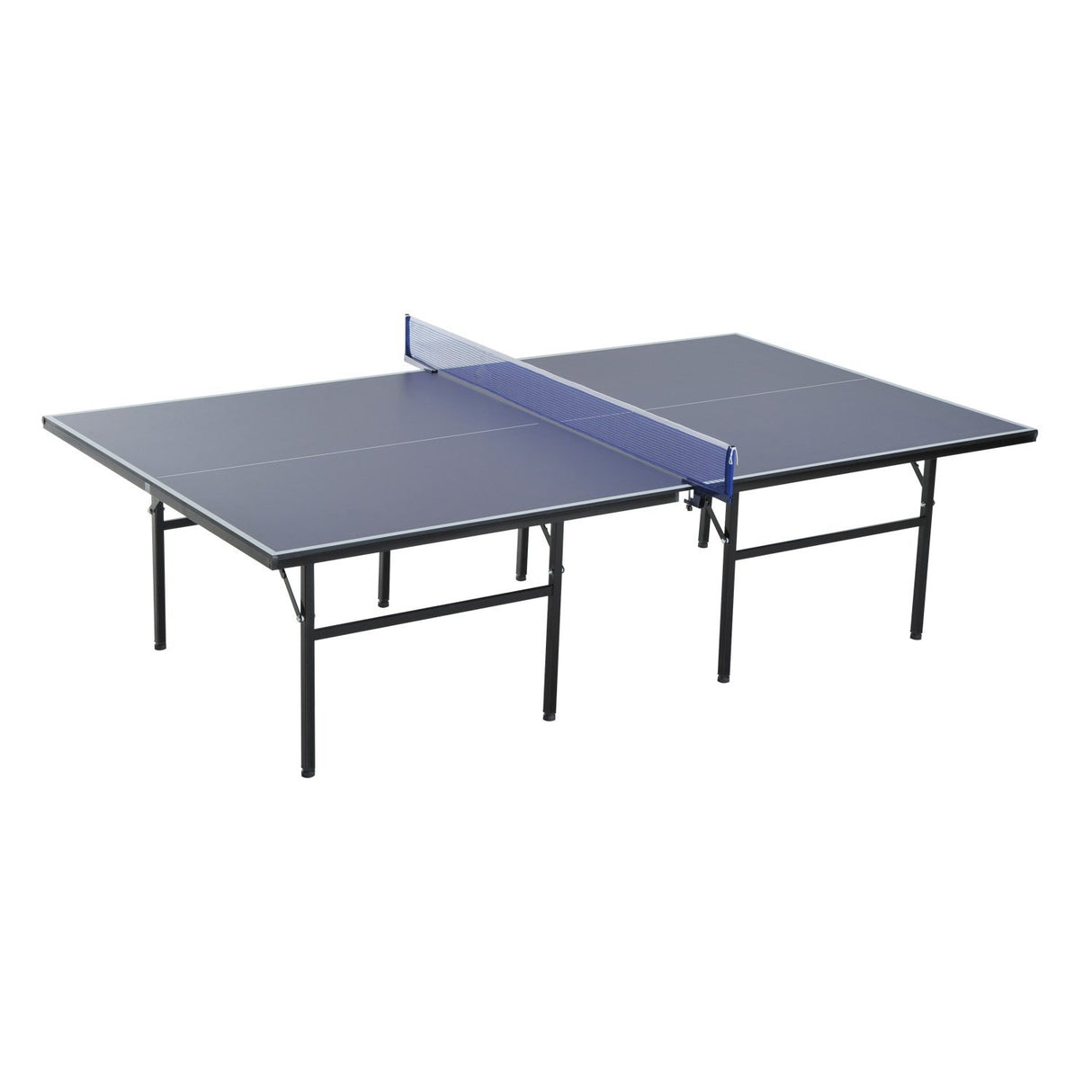 Easycomfort Opvouwbare Binnen Pingpongtafel van MDF en Staal, 152,5 x 274 x 76 cm, Blauw en Paars