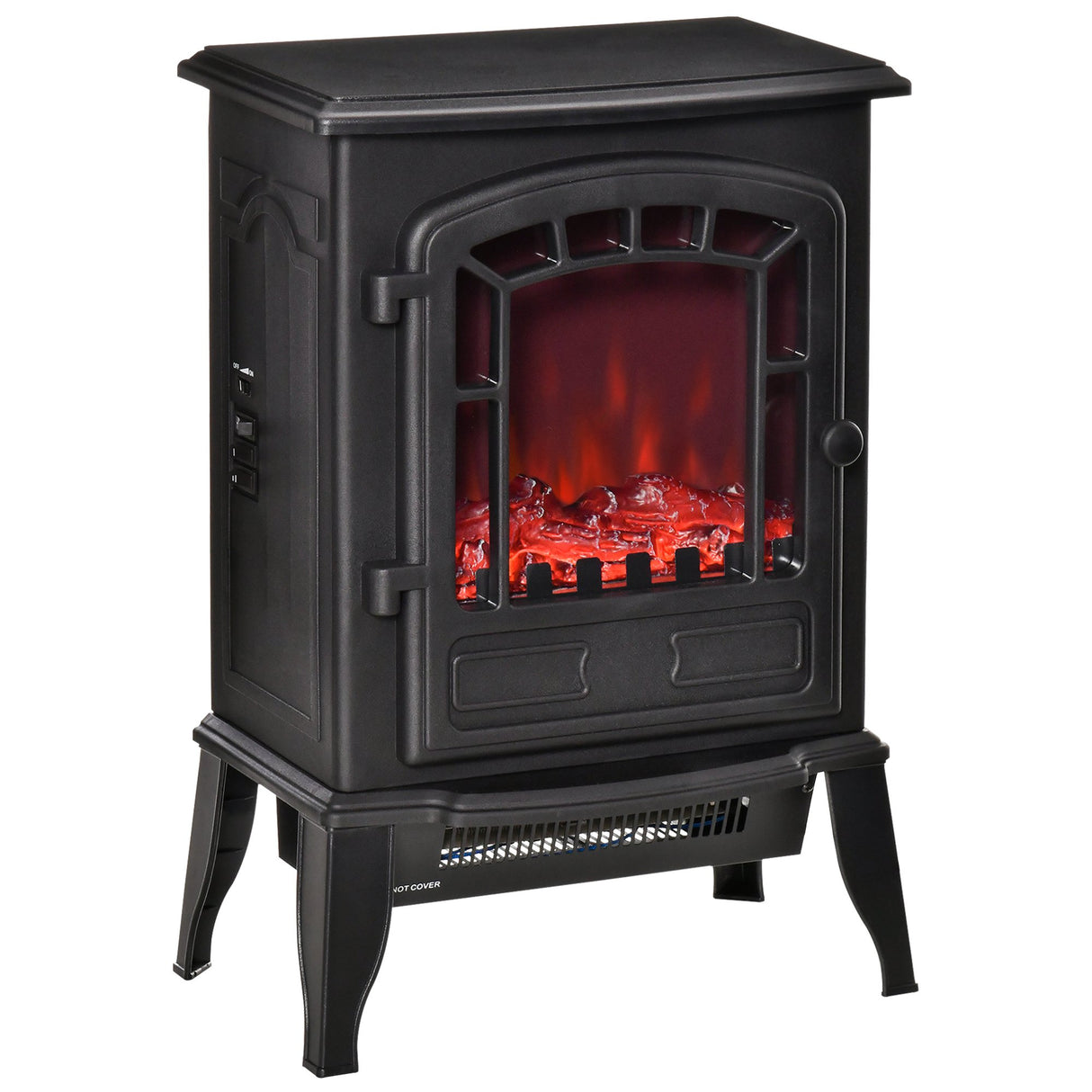 Vertaling: Easycomfort Elektrische Haard met Vlam Effect, Instelbare Temperatuur 1000W-2000W, Dekking 20-25m², 39x24x56.5cm, Zwart