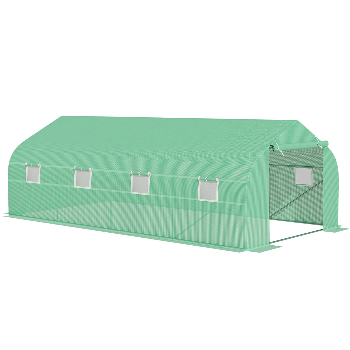 Easycomfort Serra da Giardino een Tunnel 6x3x2m met Schuin Dak in PE, Groen