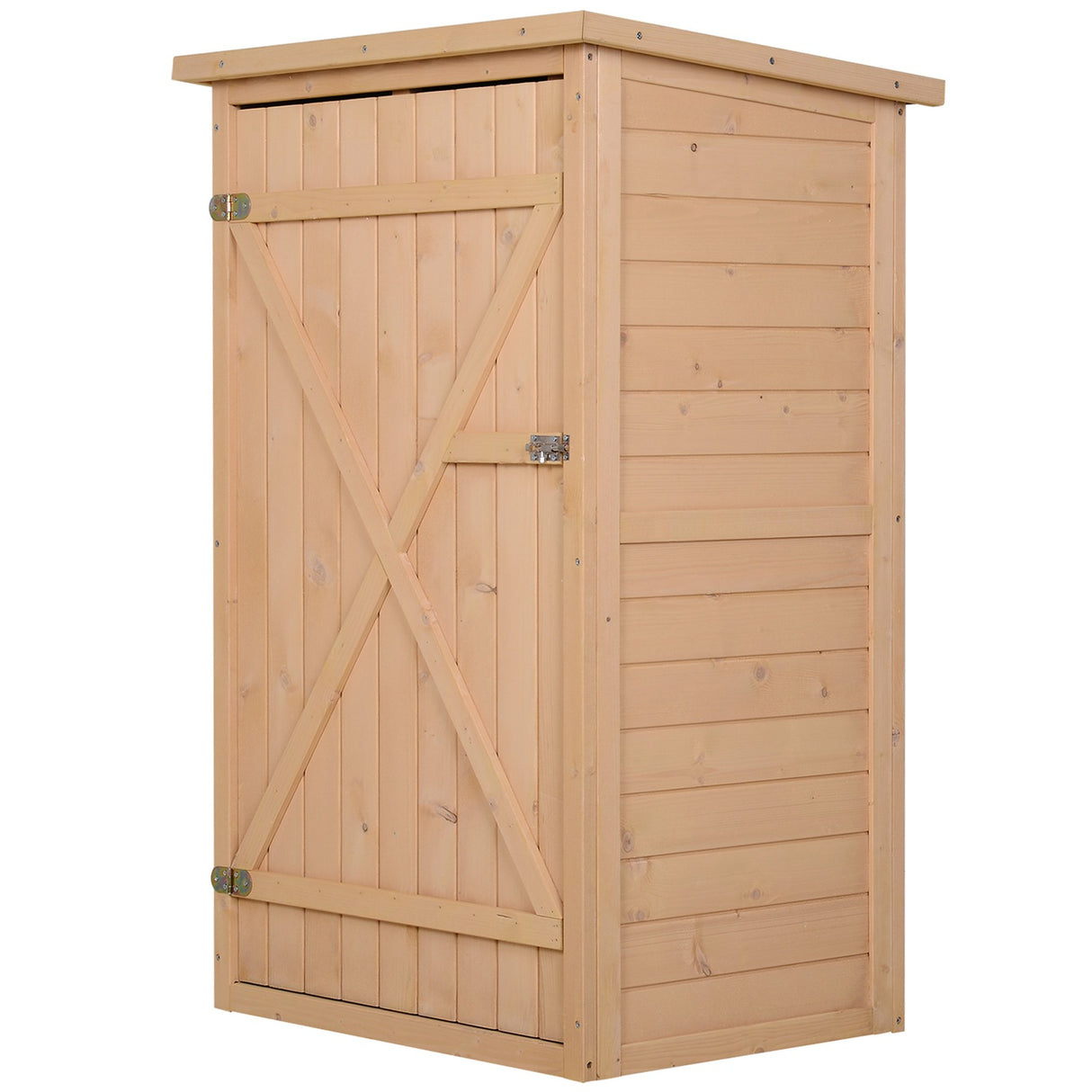 Easycomfort Tuinhuisje van Waterdicht Vurenhout, Buitenschuur voor Tuingereedschap 75x56x115cm