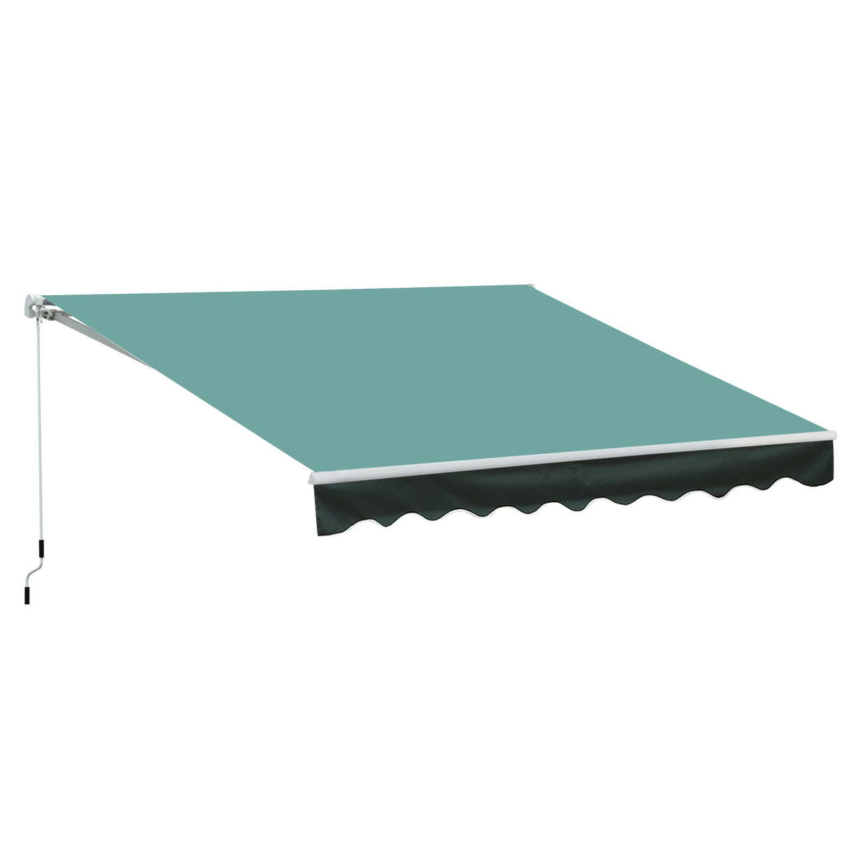 Easycomfort Zonnescherm met Arm en Slinger voor Buiten, Metaal en Polyester, 3x2.5m Groen