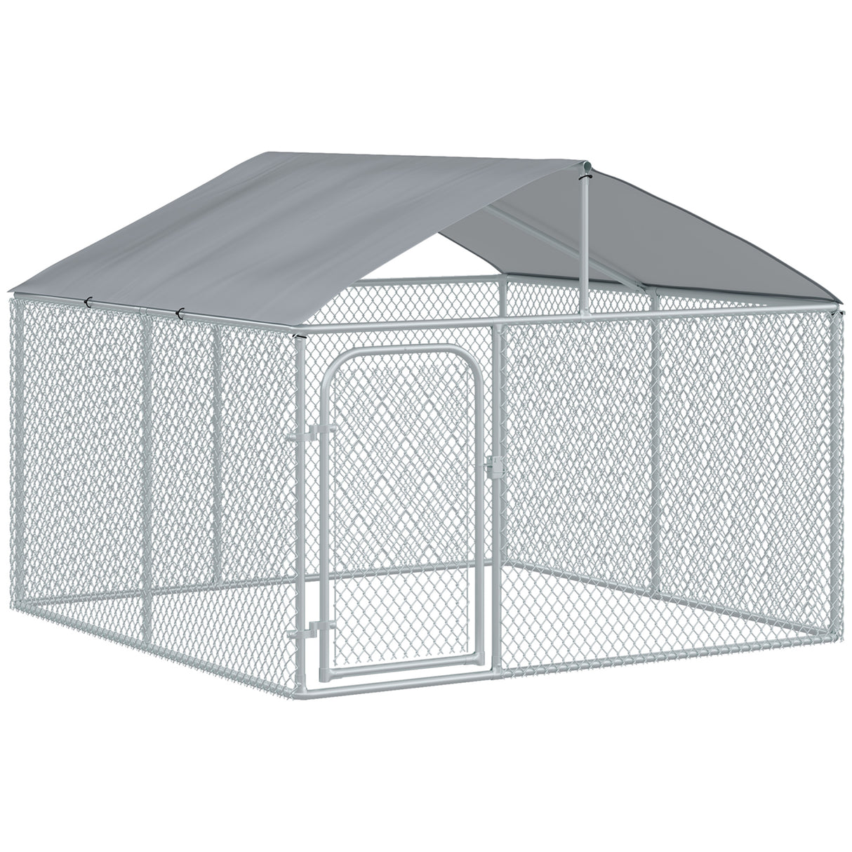 Easycomfort Kennel voor Honden en Huisdieren voor Buiten met Waterdichte Bedekking, 230x230x175 cm