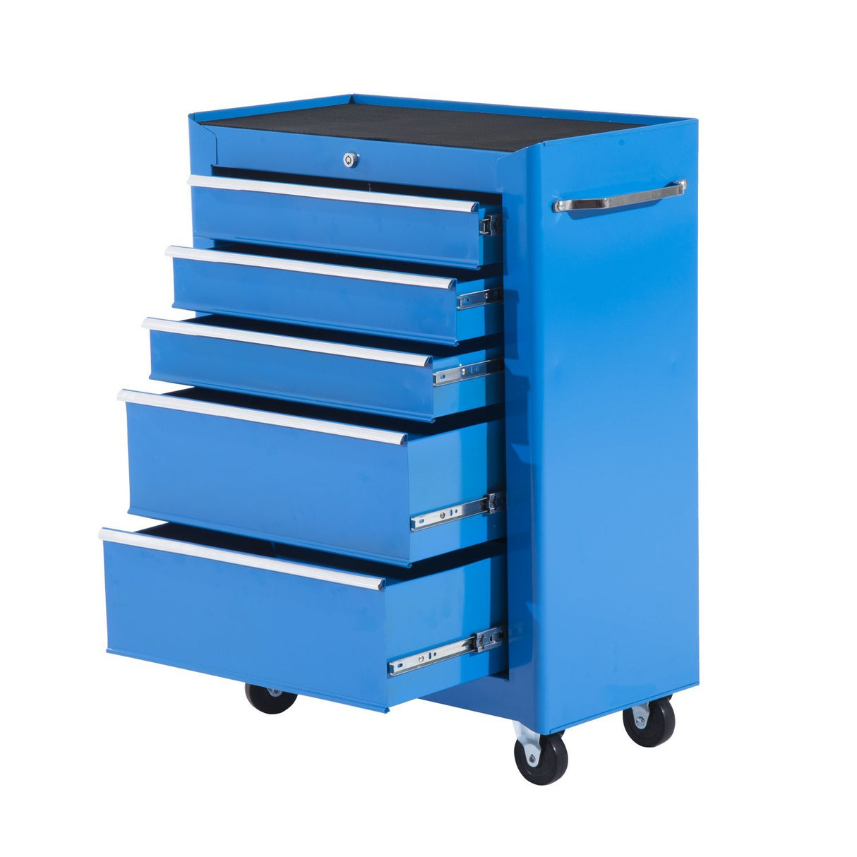 EASYCOMFORT Werkplaatswagen met gereedschapskist Blauw 61.5 x 33 x 85cm