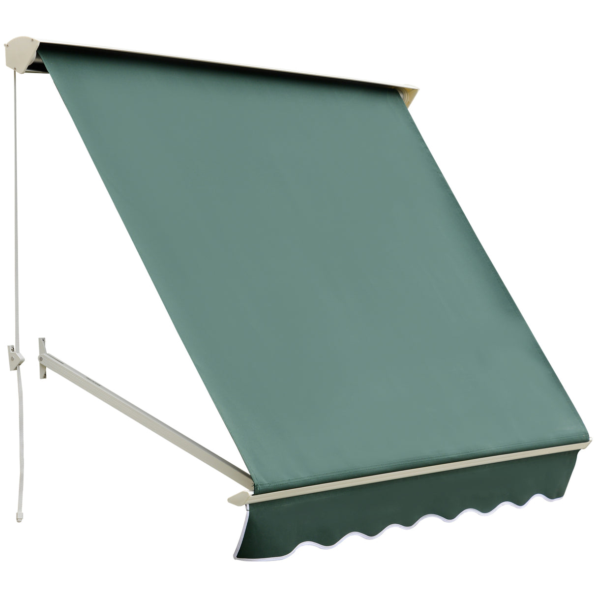 Easycomfort Zonnescherm met Valtent, met Oprolbare Rol en Verstelbare Hoek 0-120°, 180x70cm, Groen
