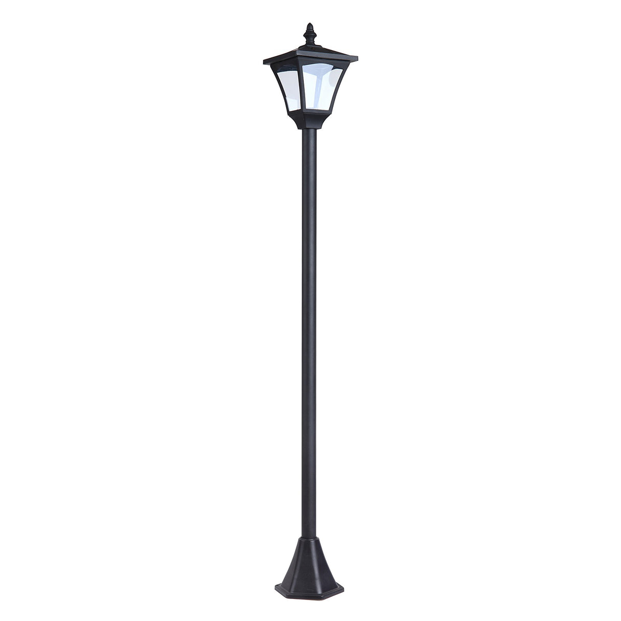 Easycomfort Tuinlamp Staande LED Solar Buitenlamp Waterdicht IP44, 15x15x120 cm, Zwart