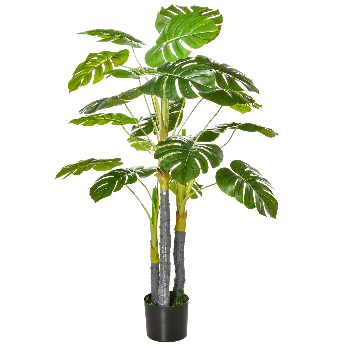 Easycomfort Monstera Kunstplant voor Binnen en Buiten, Realistische Nepplant met 20 Bladeren, 120cm