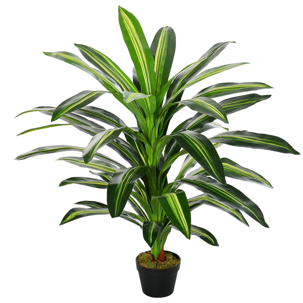 Gemakkelijke Comfort Decoratieve Kunstmatige Tropische Plant Dracaena in Plastic met Pot voor Binnen en Buiten, Ø18 x 110cm