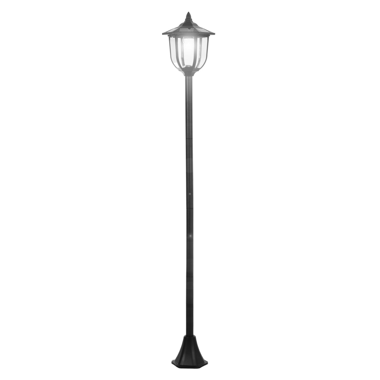 Easycomfort Buitenlantaarn met 6 LED-lampen en Zonne-energiepanelen Waterdicht Automatische Ontsteking Duur 6 uur Hoogte 177cm