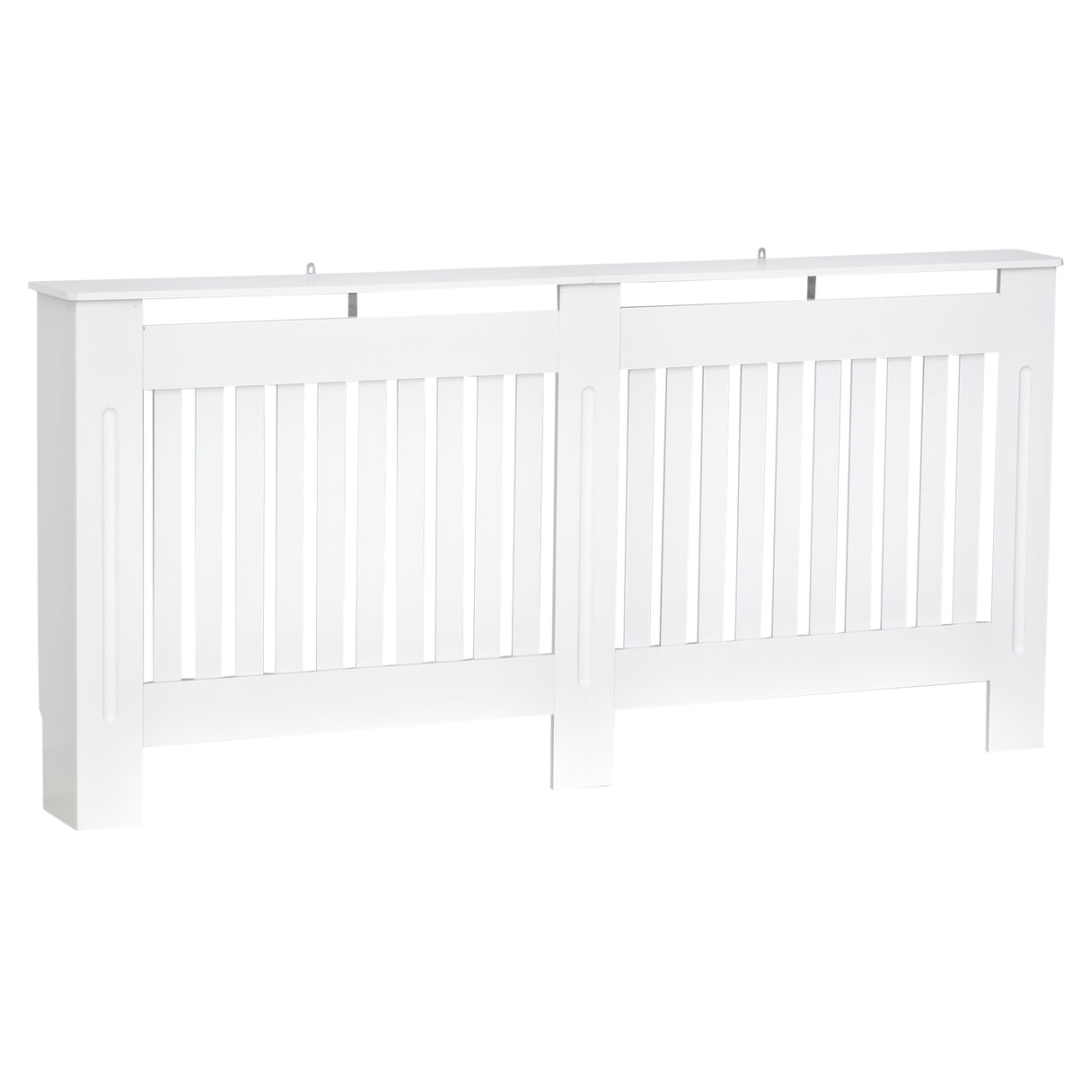 Easycomfort Radiator Cover met Lamellen in MDF voor Thuis en Kantoor, 172x19x81 cm, Wit