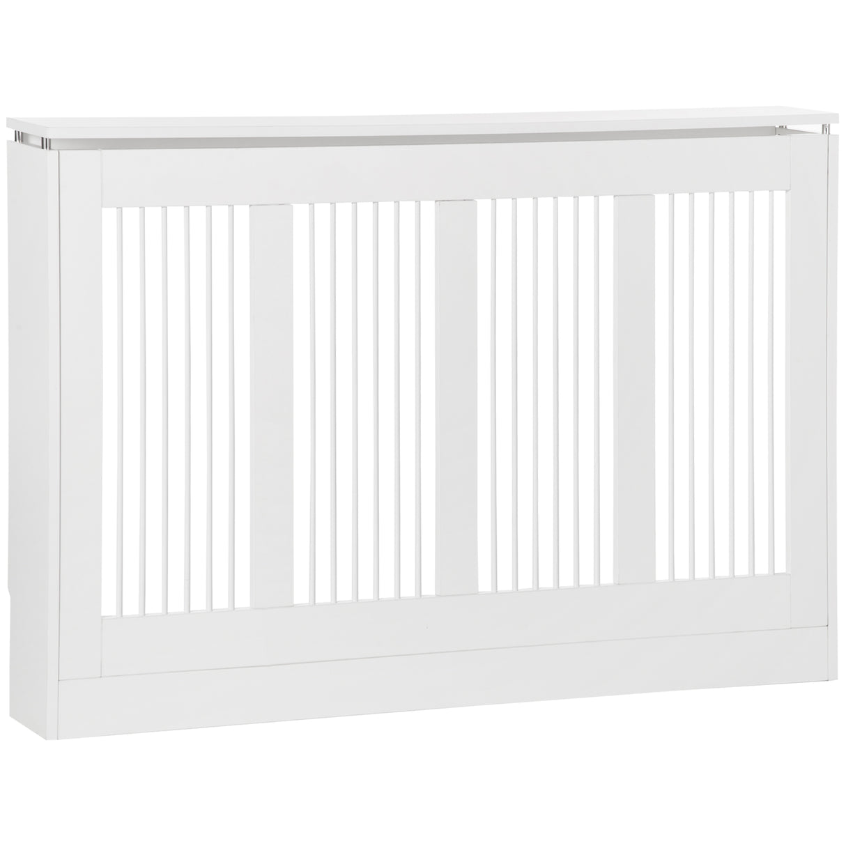Easycomfort Radiatorbekleding in Moderne en Elegante Stijl voor in Huis, van MDF en Staal, 120x18x84 cm, Wit