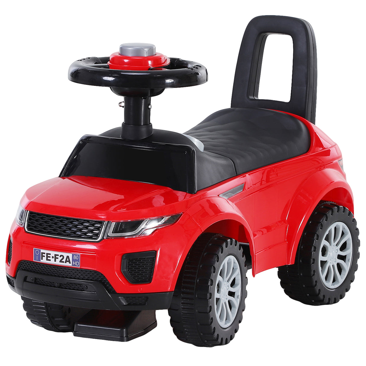 easycomfort-speelgoedauto voor kinderen van 12 tot 36 maanden met opbergvak en rugleuning, rood
