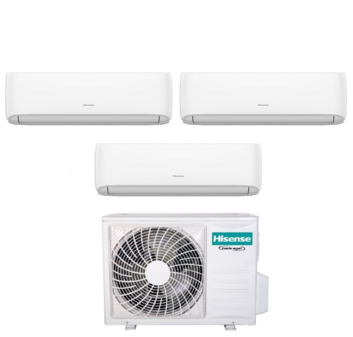 Airconditioner Hisense Trial Split Inverter serie HI-COMFORT 7+7+7 met 3AMW62U4RJC R-32 geïntegreerde Wi-Fi 7000+7000+7000.