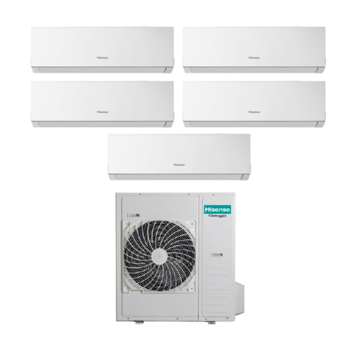 Klimaatregelaar Airconditioner Hisense Penta Split Inverter Serie NEW COMFORT 9+9+9+9+18 met 5AMW125U4RTA R-32 Wi-Fi Optioneel 9000+9000+9000+9000+18000 - Nieuwigheden