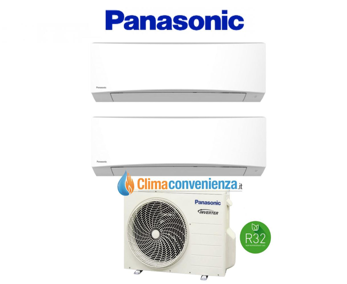 Climatizzatore Condizionatore Panasonic Dual Split Serie TZ 12+15 con CU-2Z50TBE R-32 Wi-Fi Optional 12000+15000