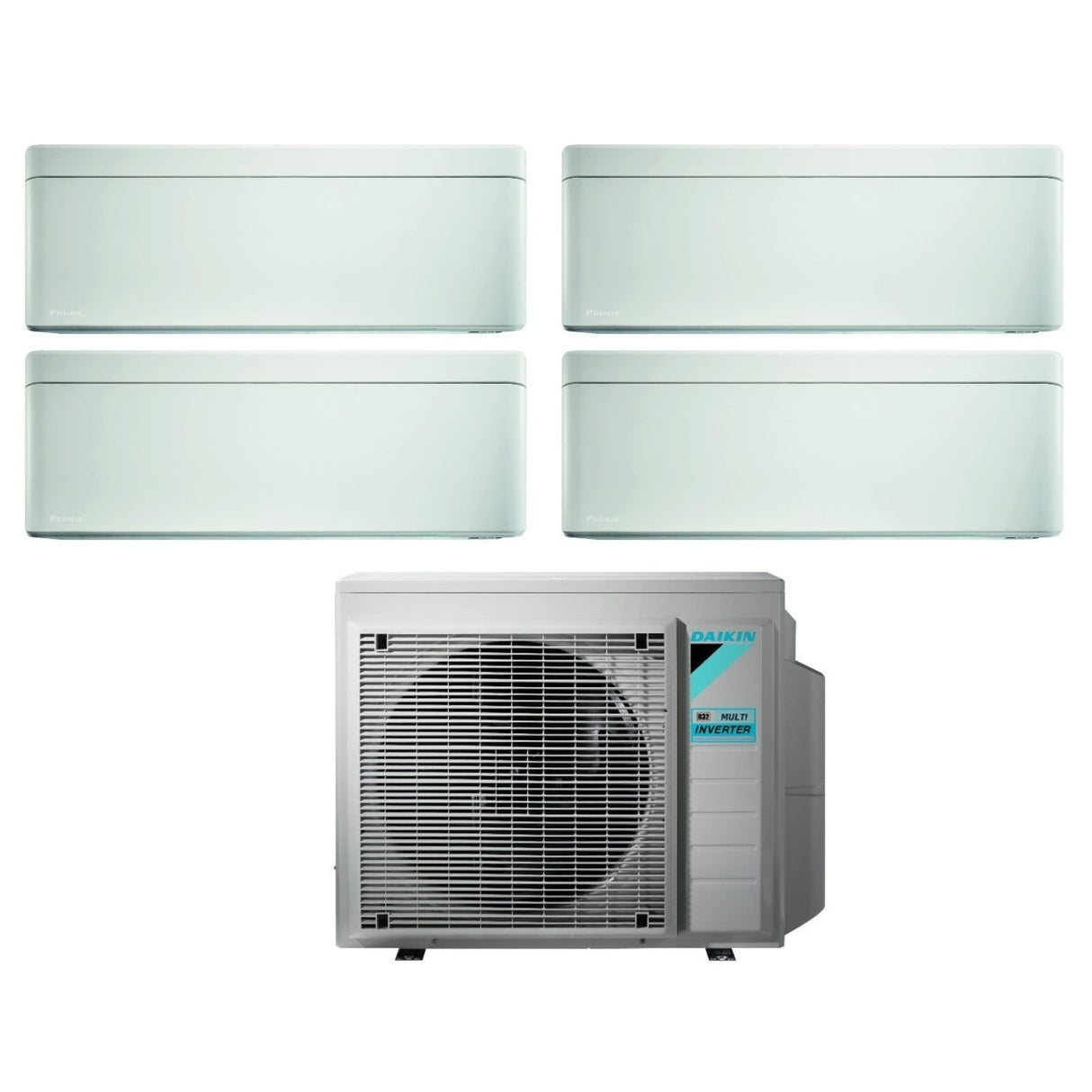 Climatizzatore Condizionatore Daikin Bluevolution Quadri Split Inverter serie STYLISH WHITE 5+5+9+12 con 4MXM68N R-32 Wi-Fi Integrato 5000+5000+9000+12000 Colore Bianco - Garanzia Italiana