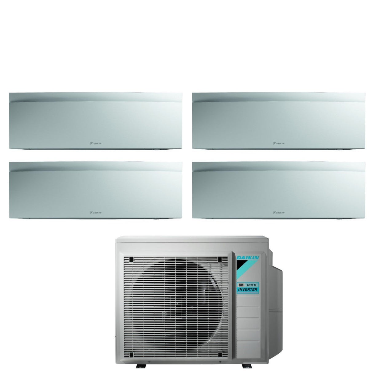 Climatizzatore Condizionatore Daikin Bluevolution Quadri Split Inverter serie EMURA WHITE III 7+9+9+12 con 4MXM80N R-32 Wi-Fi Integrato 7000+9000+9000+12000 Colore Bianco - Garanzia Italiana