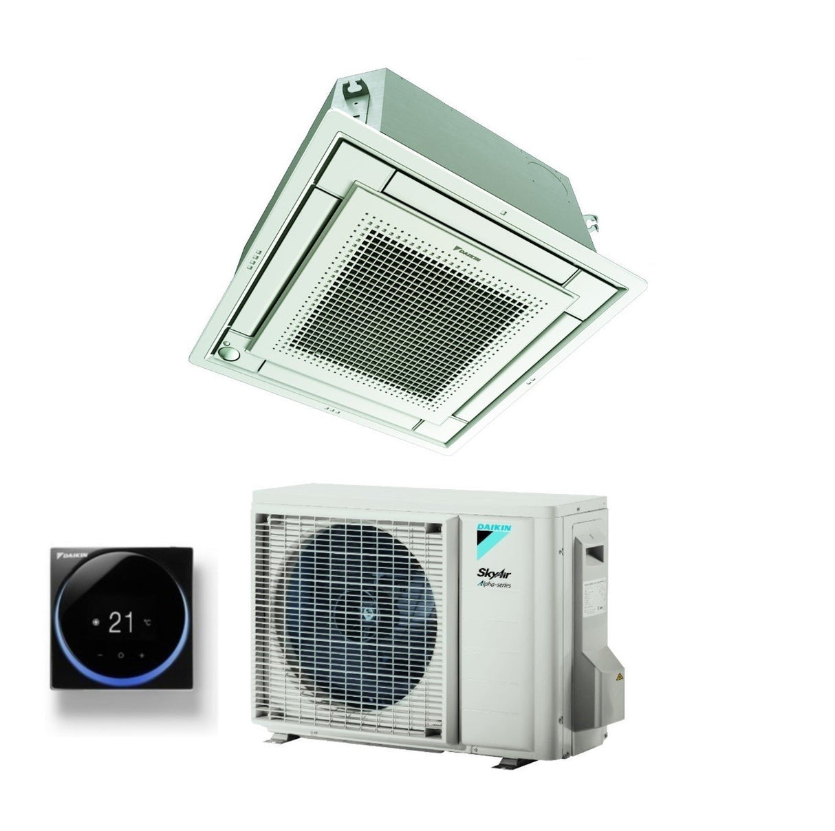 Climatizzatore Condizionatore Daikin a Cassetta Fully Flat 18000 BTU FFA50A + RZAG50A R-32 Wi-Fi Optional con Comando a Filo e Griglia Inclusi