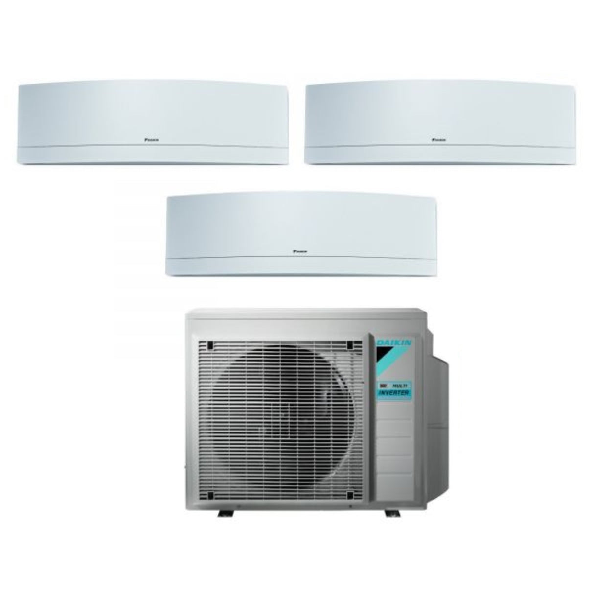 Climatizzatore Condizionatore Daikin Bluevolution Trial Split Inverter serie EMURA WHITE 9+9+12 con 3MXM52N R-32 Wi-Fi Integrato 9000+9000+12000 colore Bianco - Garanzia Italiana