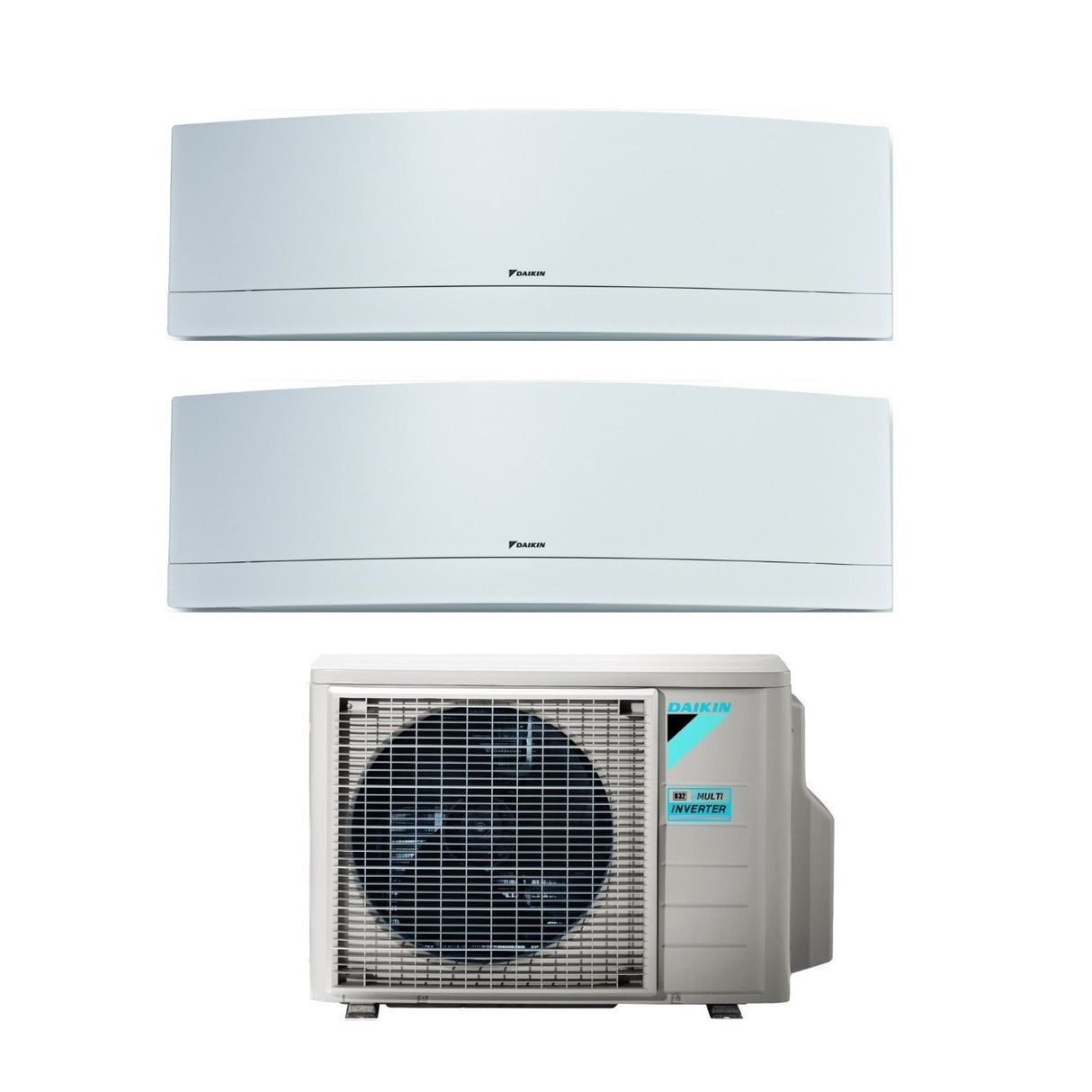 Climatizzatore Condizionatore Daikin Bluevolution Dual Split Inverter serie EMURA WHITE 9+12 con 2MXM40M/N R-32 Wi-Fi Integrato 9000+12000 colore Bianco - Garanzia Italiana