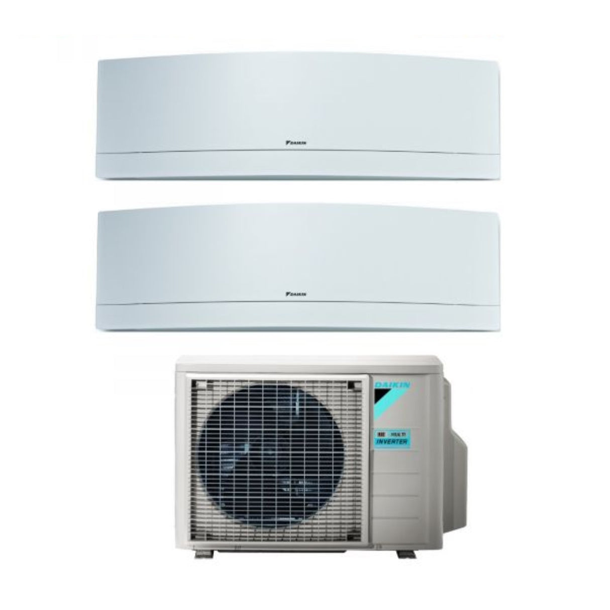 Climatizzatore Condizionatore Daikin Bluevolution Dual Split Inverter serie EMURA WHITE 9+12 con 2MXM50A R-32 Wi-Fi Integrato 9000+12000 colore Bianco Garanzia Italiana