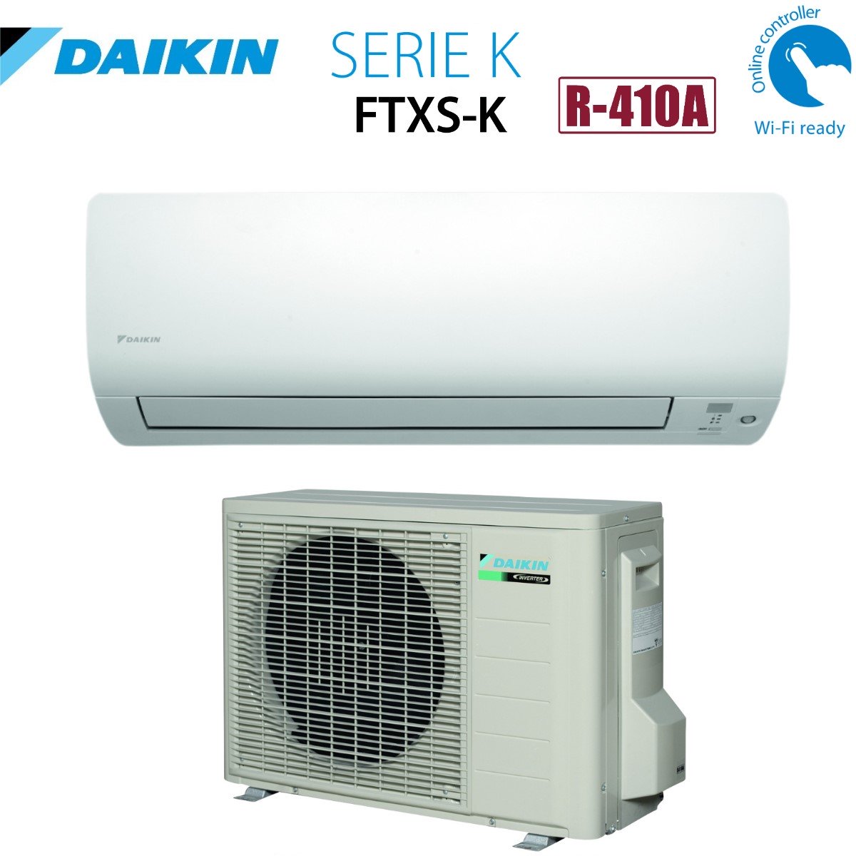 Climatizzatore Condizionatore Daikin Inverter serie K 21000 Btu FTXS60G R-410 Wi-Fi Optional