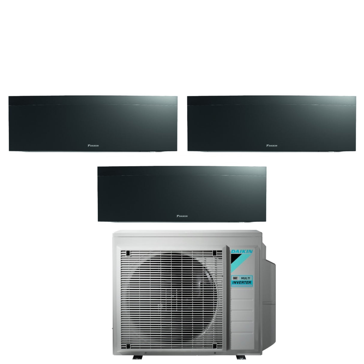 Climatizzatore Condizionatore Daikin Bluevolution Trial Split Inverter serie EMURA BLACK III 7+7+7 con 3MXM40N R-32 Wi-Fi Integrato 7000+7000+7000 Colore Nero - Garanzia Italiana