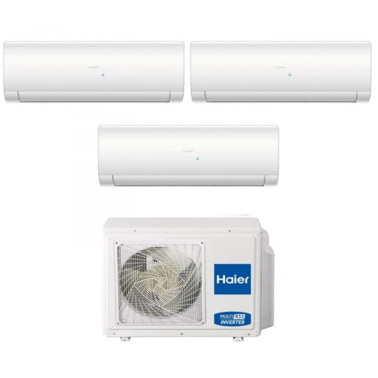 Climatizzatore Condizionatore Haier Trial Split Inverter serie IES PLUS 7+7+18 con 3U70S2SR3FA R-32 Wi-Fi Integrato 7000+7000+18000 - Novità