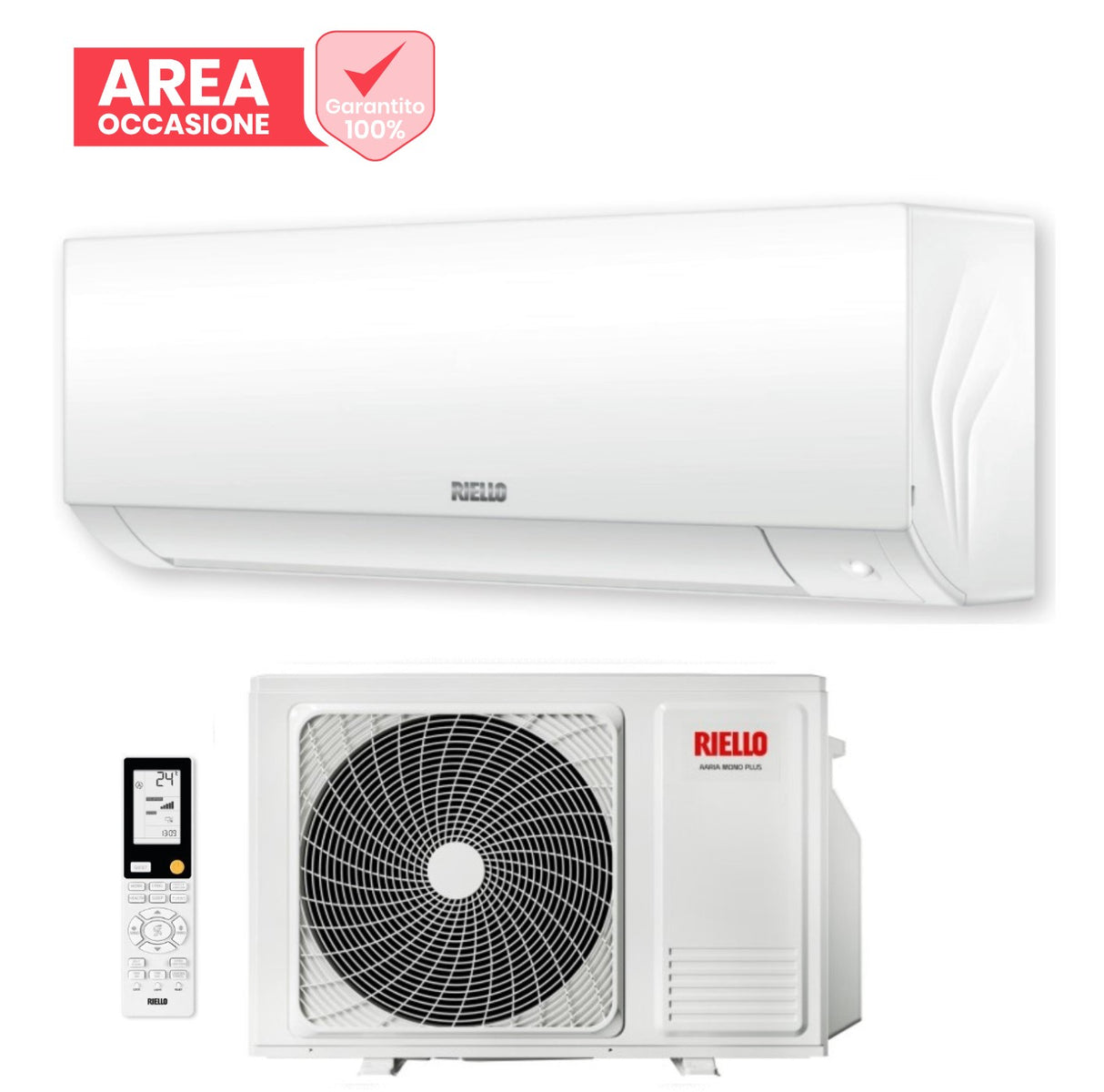 AREA OCCASIONI Climatizzatore Condizionatore Riello Inverter serie AARIA MONO PLUS I 9000 Btu AMW 25 PI R-32 Wi-Fi Integrato 20211065