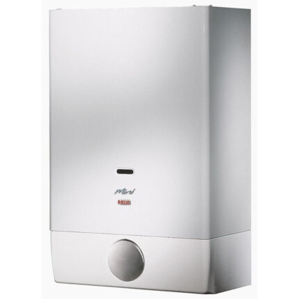 Krachtige RIELLO MINI 11 aardgas gasboiler met rookafvoerset - Warmtepompen.