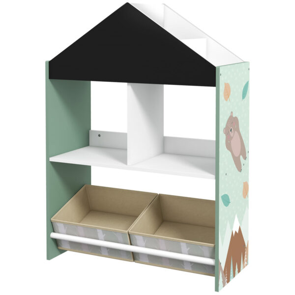 Easycomfort Speelgoedkast voor Kinderen met Planken en Verwijderbare Lades, Groen