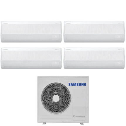 Airconditioner Samsung Quadri Split Inverter serie WINDFREE AVANT S2 9+9+12+12 met AJ080TXJ4KG R-32 Geïntegreerde Wi-Fi 9000+9000+12000+12000